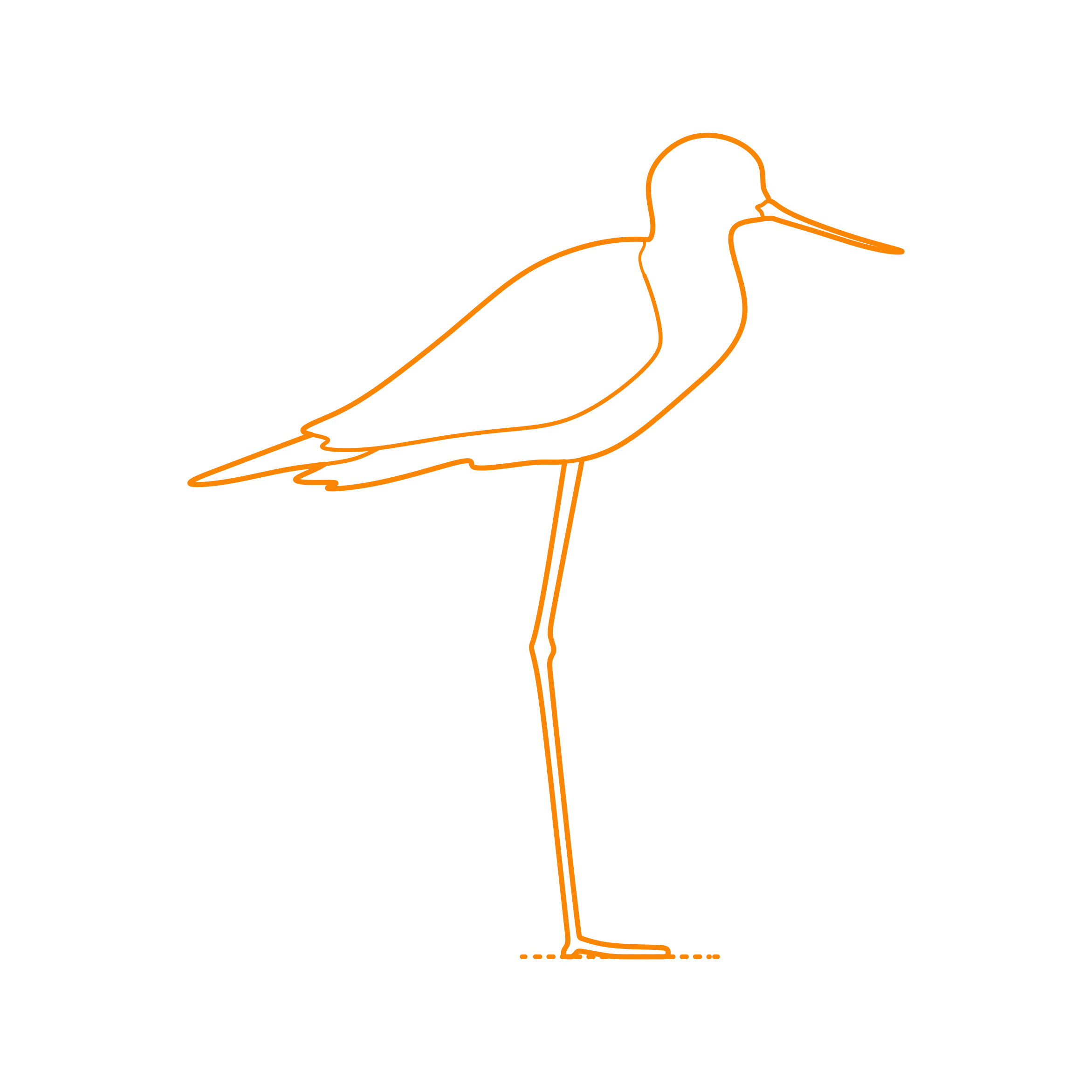 Animals Shorebirds Black Winged Stilt Editable Svg Line Art Free Vectors